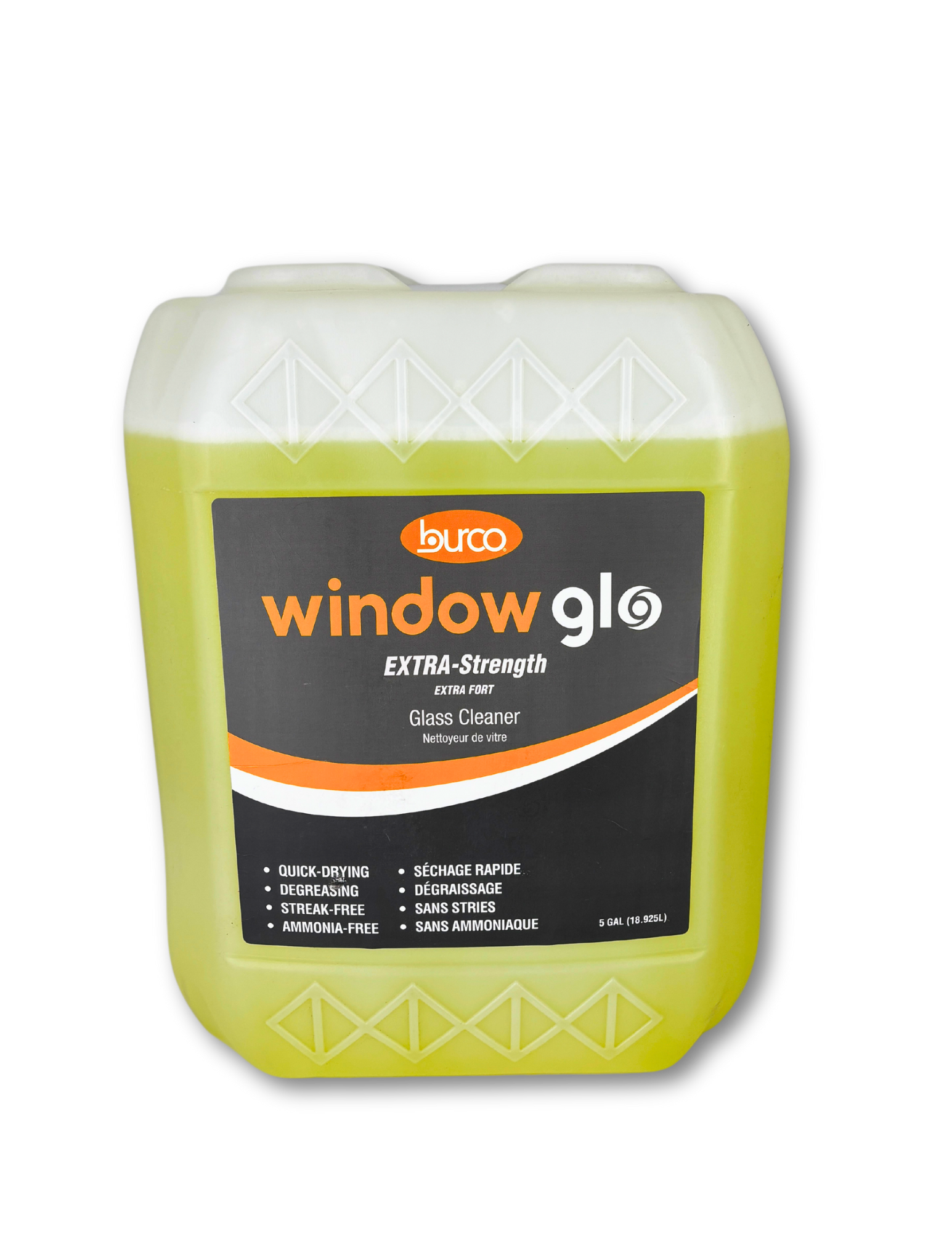 BURCO WINDOW GLO CARB LOW VOC  BLUE - 5 GAL TOTE W SPIGOT